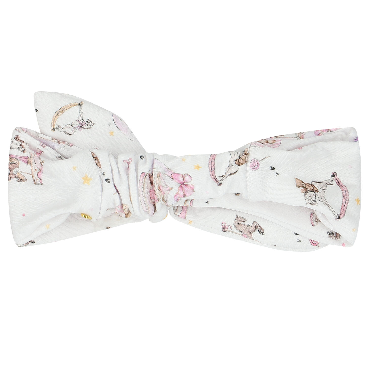 Baby Girls White & Pink Carousel Headband, 1, hi-res image number null